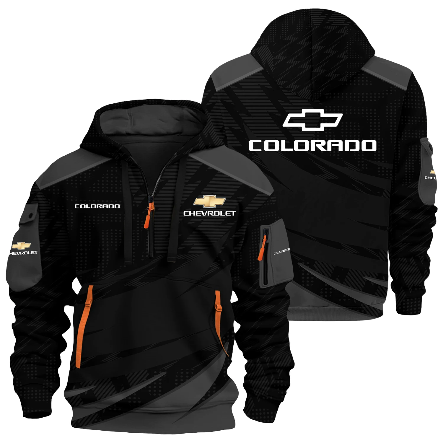 Chevrolet Colorado Trail Boss Exclusive Logo Half Zipper Hoodie CARHHZ110611CCTZ – Chevrolet Colorado Trail Boss Hoodie