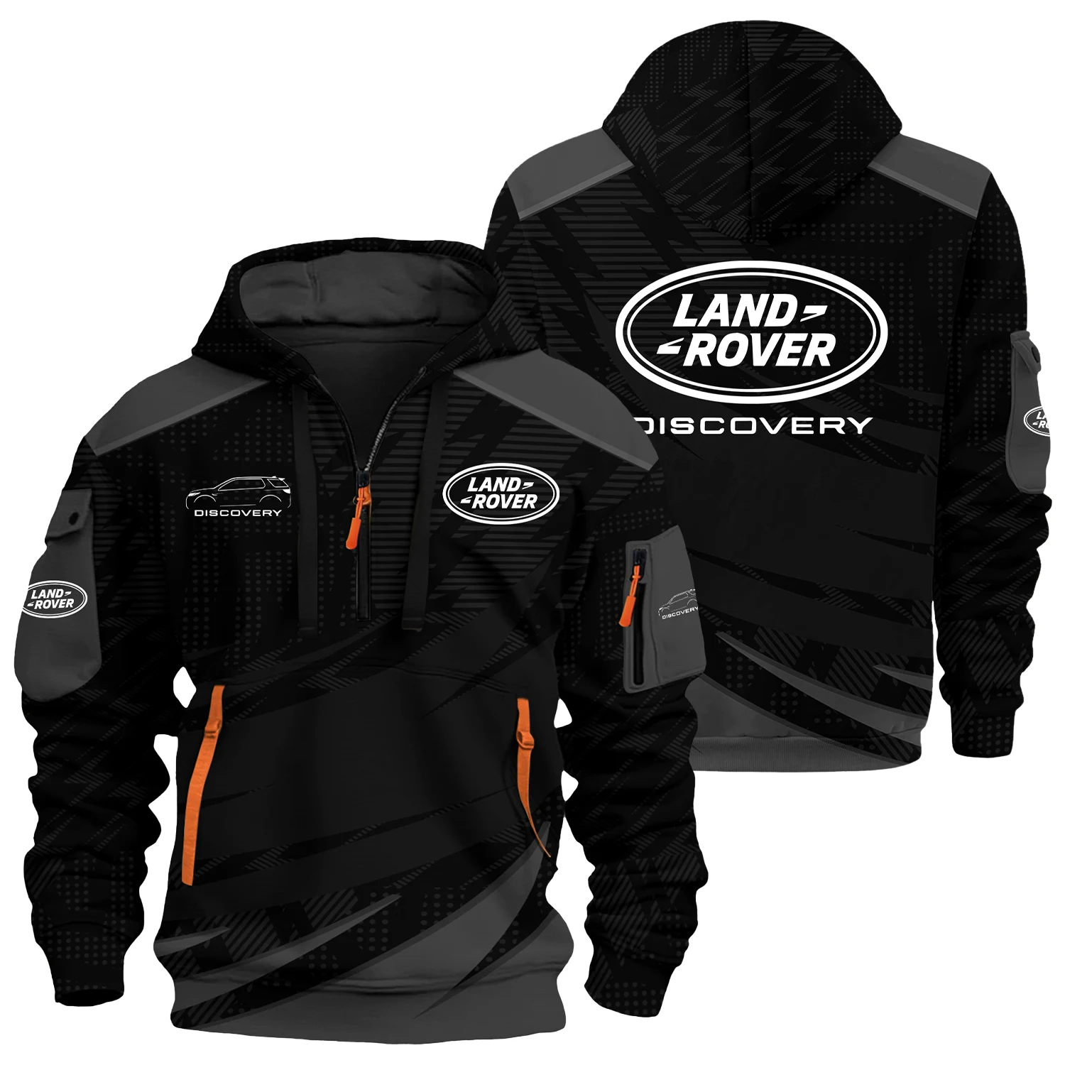 Land Rover Discovery Exclusive Logo Half Zipper Hoodie CARHHZ110611LRCZ – Land Rover Discovery Hoodie