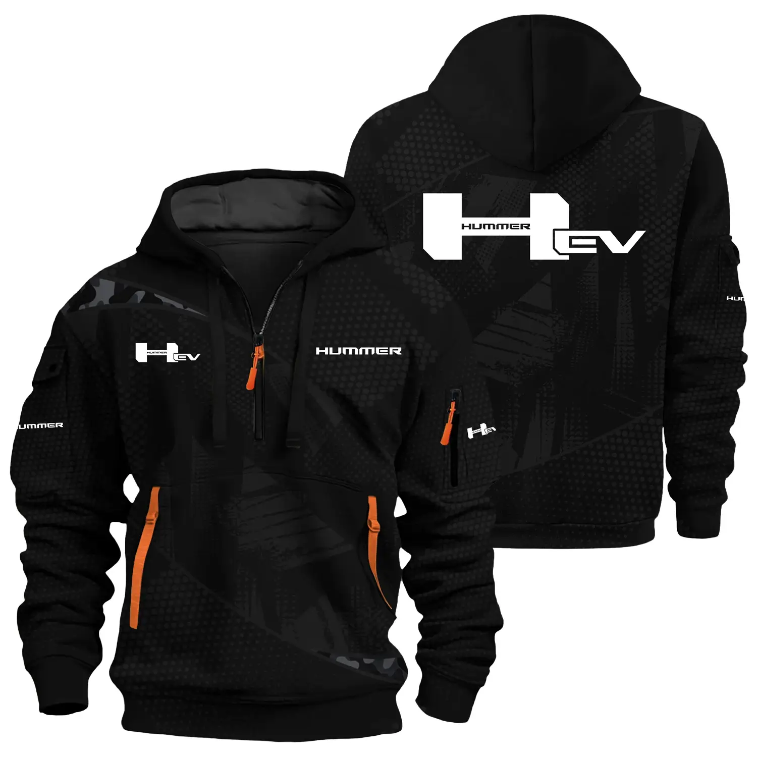 Hummer EV Exclusive Logo Half Zipper Hoodie CARHHZ110612HHEZ – Hummer EV Hoodie