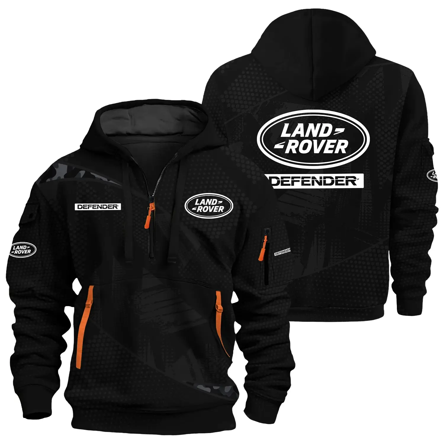 Land Rover Defender Exclusive Logo Half Zipper Hoodie CARHHZ110612LRDZ – Land Rover Defender Hoodie
