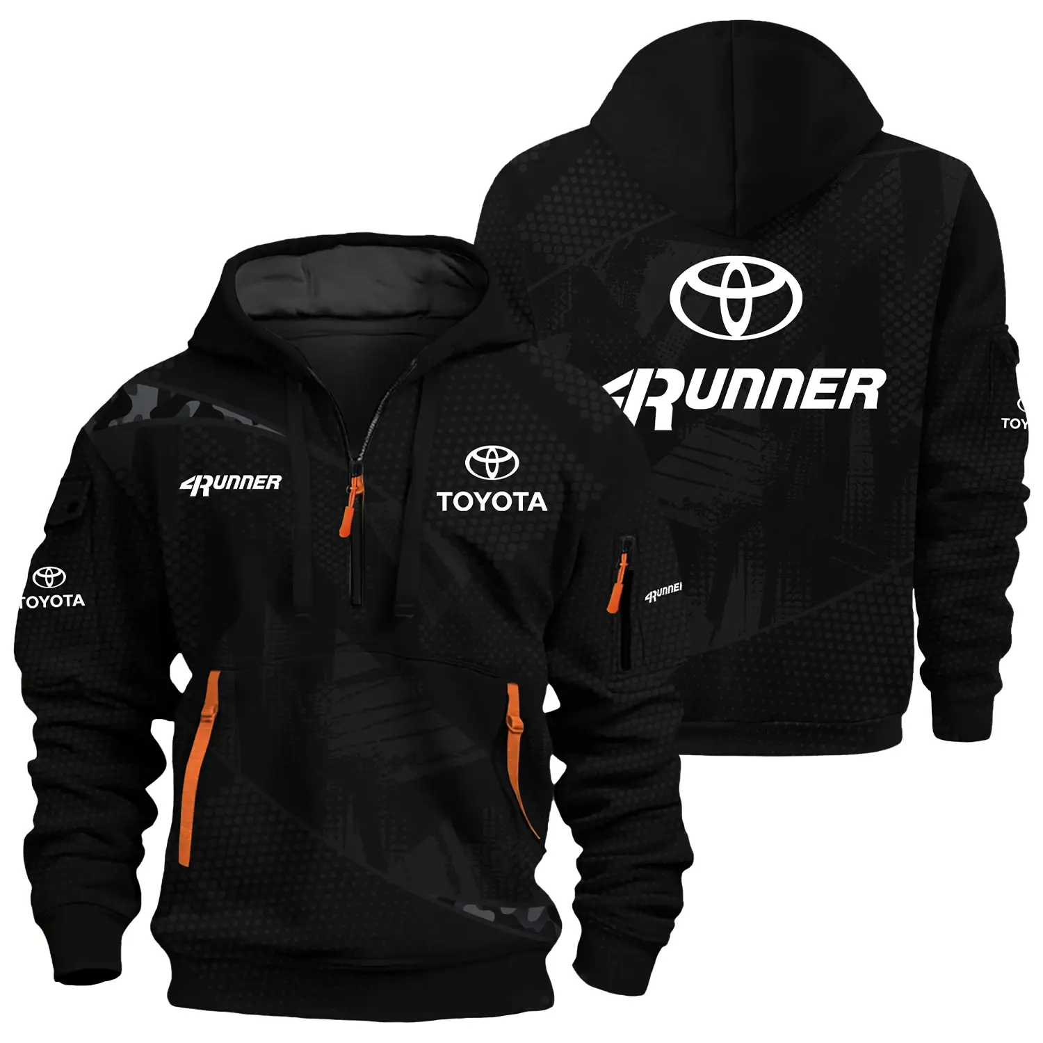 Toyota 4Runner Exclusive Logo Half Zipper Hoodie CARHHZ110612T4RZ – Toyota 4Runner Hoodie