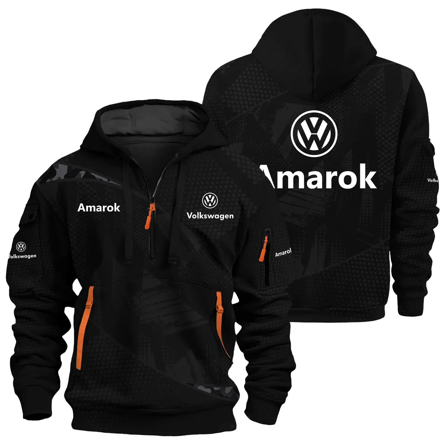 Volkswagen Amarok Exclusive Logo Half Zipper Hoodie CARHHZ110612VKAZ – Volkswagen Amarok Hoodie