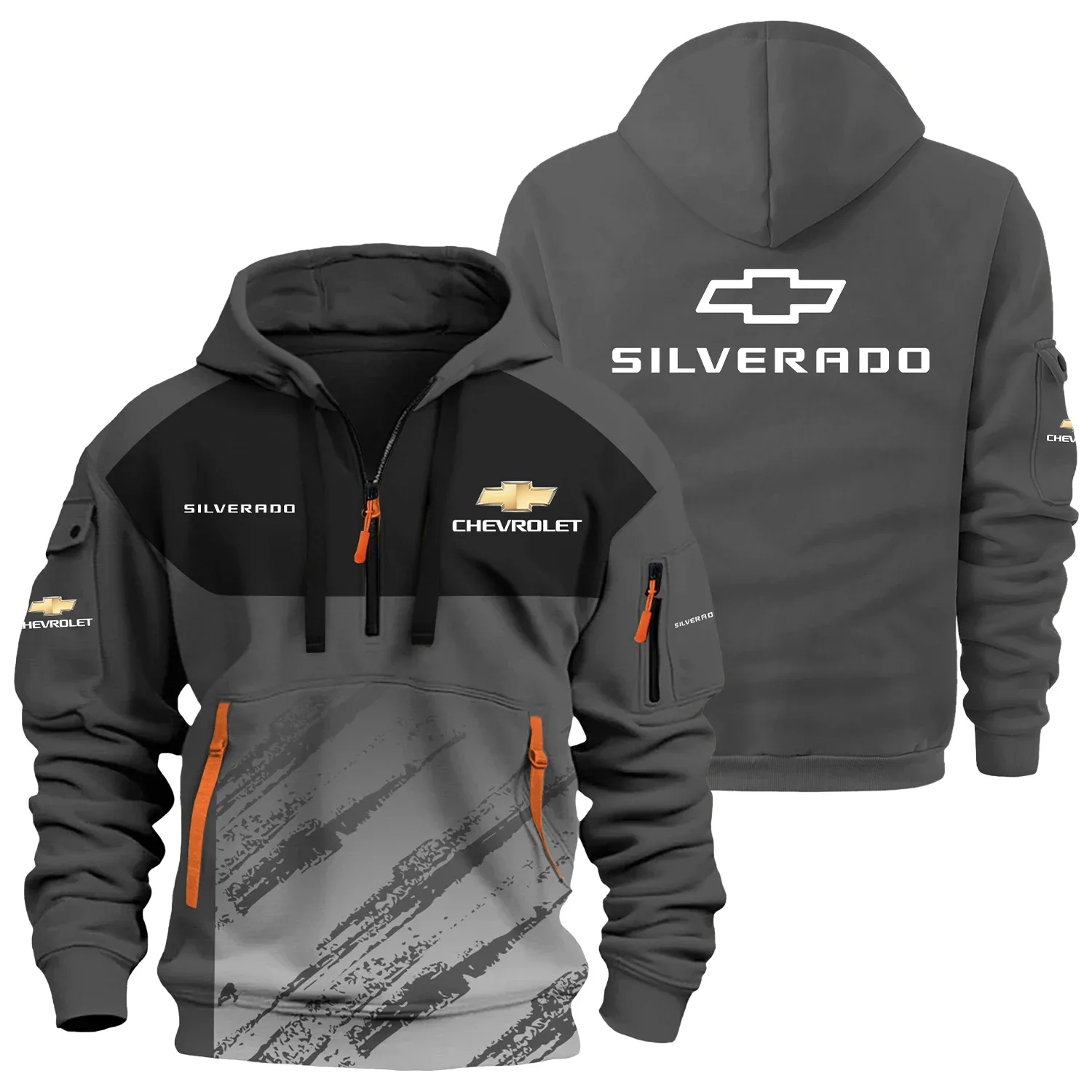 Chevrolet Silverado Trail Boss Exclusive Logo Half Zipper Hoodie CARNHHZ110604CSTZ – Chevrolet Silverado Trail Boss Hoodie