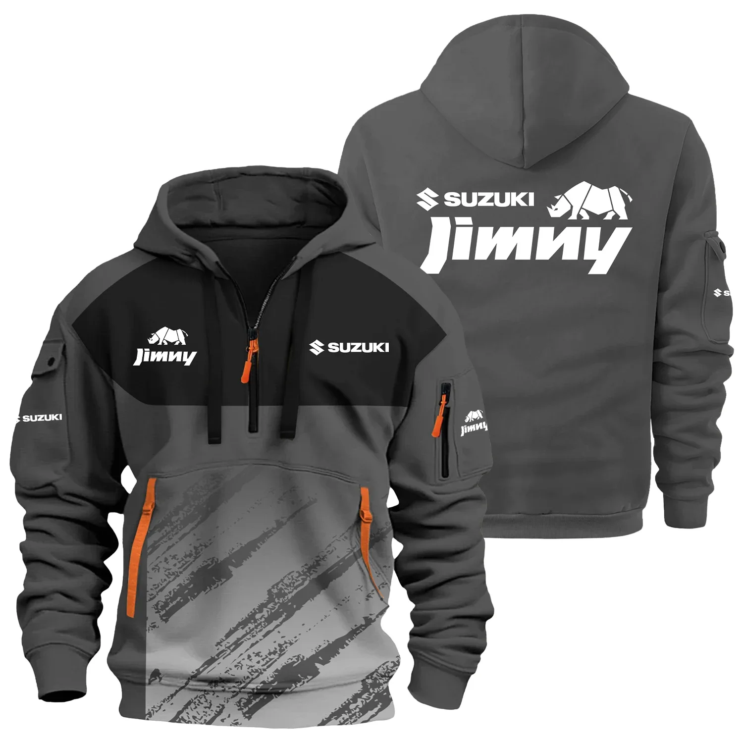 Suzuki Jimny Exclusive Logo Half Zipper Hoodie CARNHHZ110604SZJZ – Suzuki Jimny Hoodie