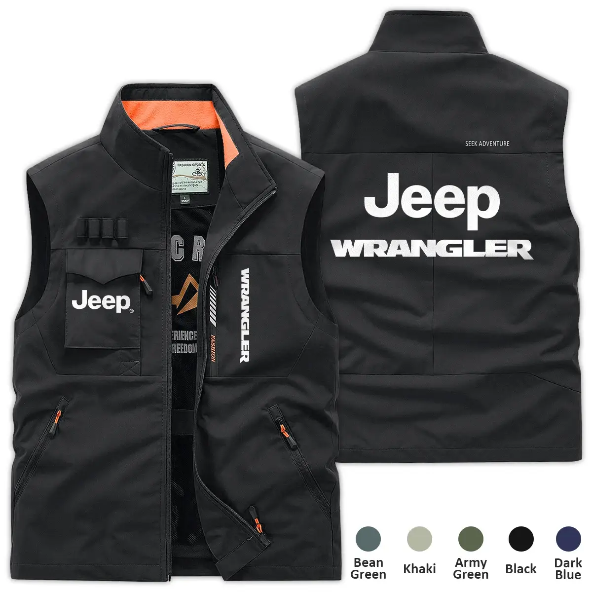 Jeep Wrangler Exclusive Logo Outdoor Sleeveless Vest CAROSV1106JWRZ – Jeep Wrangler Vest