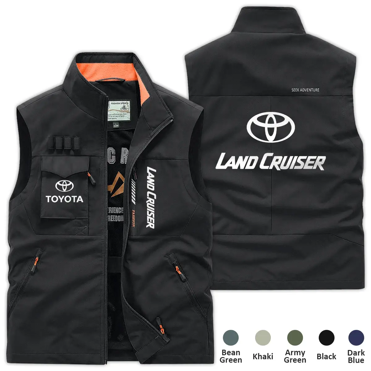 Toyota Land Cruiser Exclusive Logo Outdoor Sleeveless Vest CAROSV1106TLCZ – Toyota Land Cruiser Vest Toyota Land Cruiser Exclusive Logo Outdoor Sleeveless Vest CAROSV1106TLCZ – Toyota Land Cruiser Vest