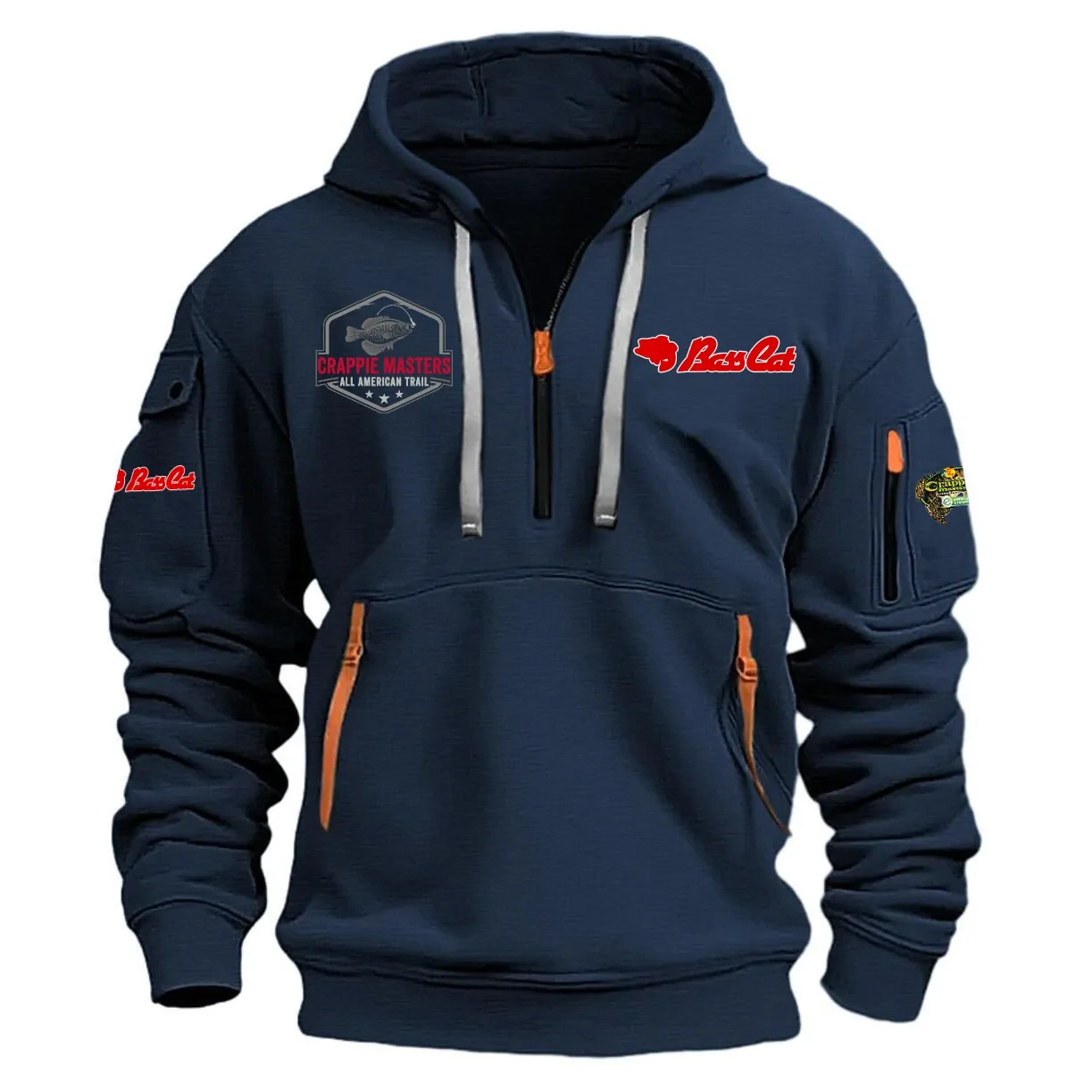 Bass Cat Crappie Master Tournament Half Zipper Hoodie HCAH11501BCCR – Bass Cat Crappie Master Tournament Hoodie