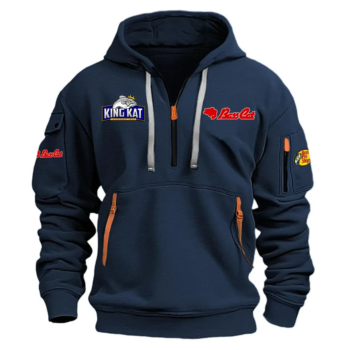 Bass Cat KingKat Tournament Half Zipper Hoodie HCAH11501BCKK – Bass Cat KingKat Tournament Hoodie
