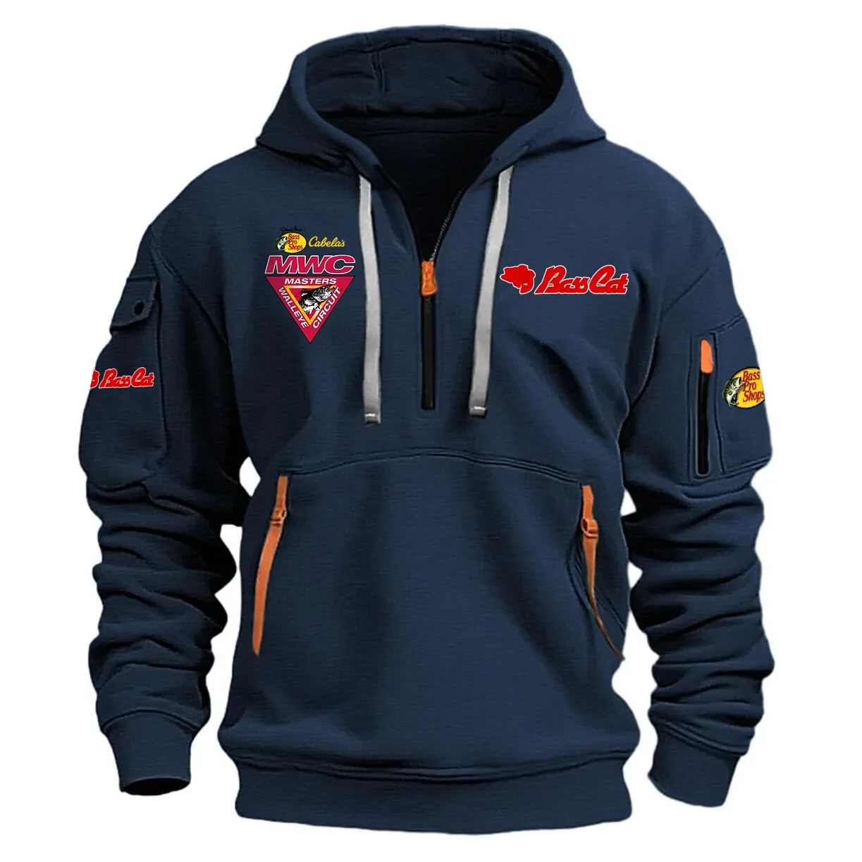 Bass Cat Masters Walleye Circuit Half Zipper Hoodie HCAH11501BCMW – Bass Cat Masters Walleye Circuit Hoodie