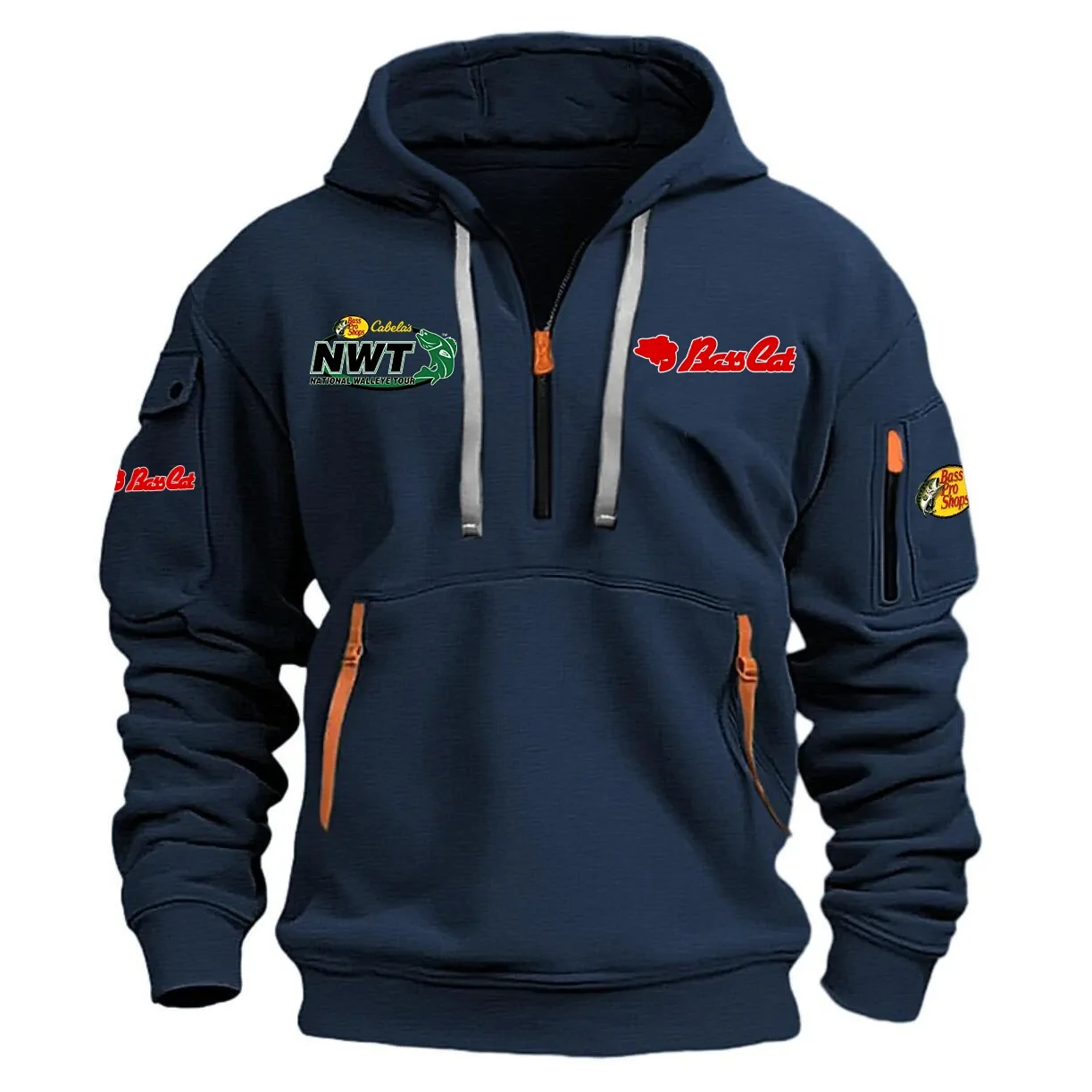 Bass Cat National Walleye Tour Half Zipper Hoodie HCAH11501BCNW – Bass Cat National Walleye Tour Hoodie