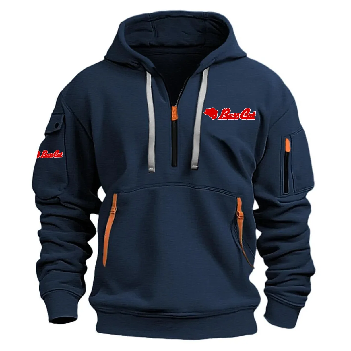 Bass Cat Exclusive Logo Tournament Half Zipper Hoodie HCAH11501BCZ – Bass Cat Hoodie
