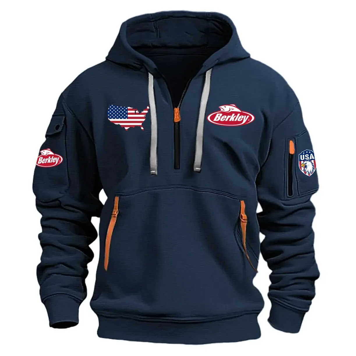 Berkley Exclusive Logo Half Zipper Hoodie HCAH11501BKUS – Berkley Hoodie Berkley Exclusive Logo Half Zipper Hoodie HCAH11501BKUS – Berkley Hoodie