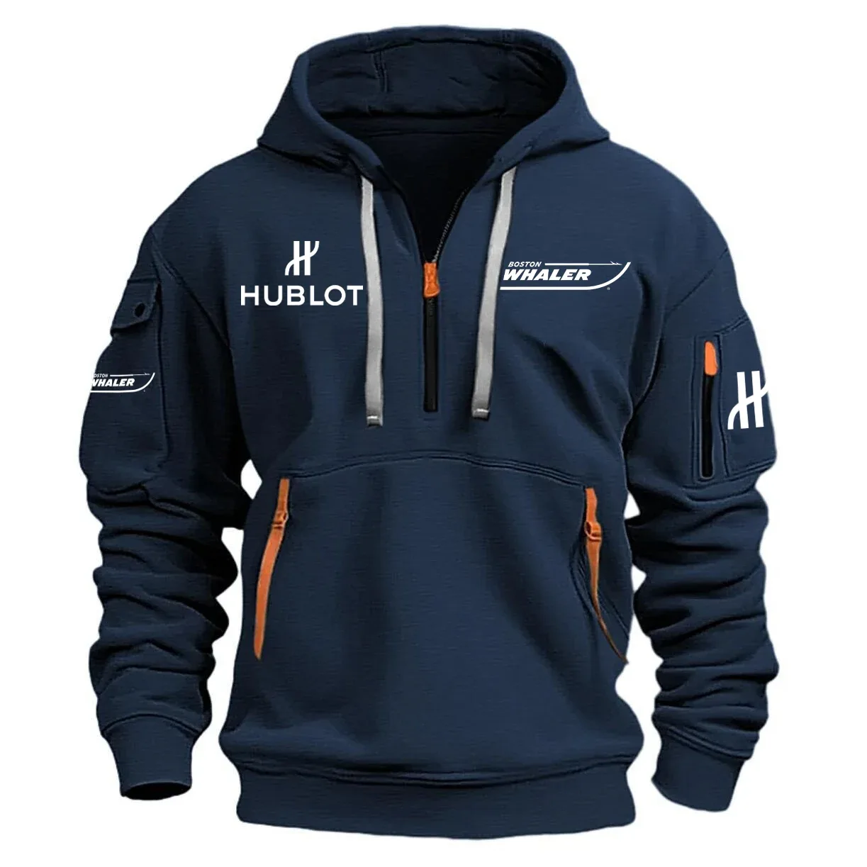 Boston Whaler Hublot Exclusive Logo Half Zipper Hoodie HCAH11501BWHB – Boston Whaler Hublot Hoodie