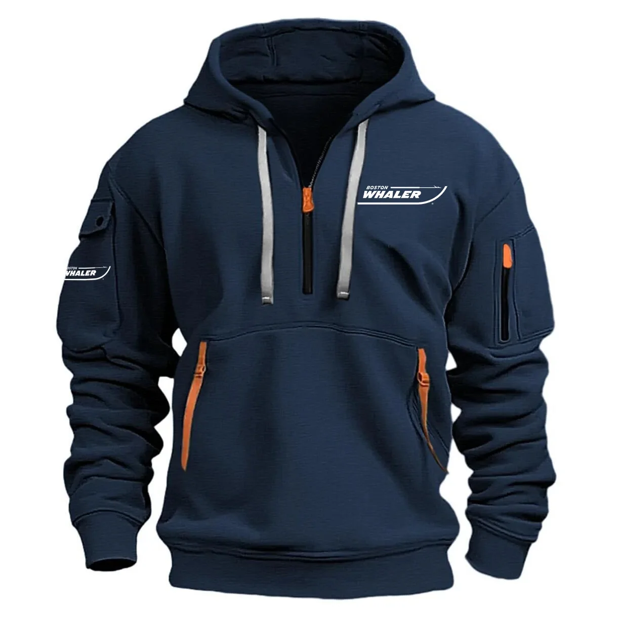 Boston Whaler Exclusive Logo Tournament Half Zipper Hoodie HCAH11501BWZ – Boston Whaler Hoodie