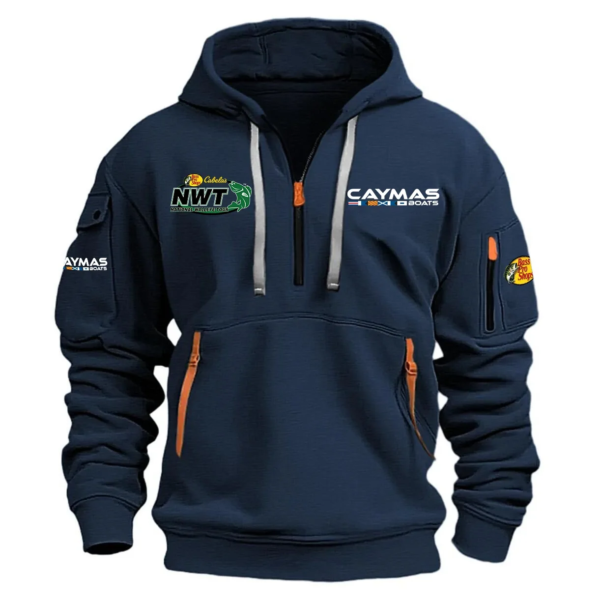 Caymas National Walleye Tour Half Zipper Hoodie HCAH11501CBNW – Caymas National Walleye Tour Hoodie