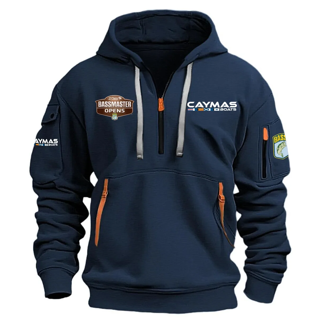 Caymas Bassmaster Opens Tournament Half Zipper Hoodie HCAH11501CBO – Caymas Bassmaster Opens Tournament Hoodie