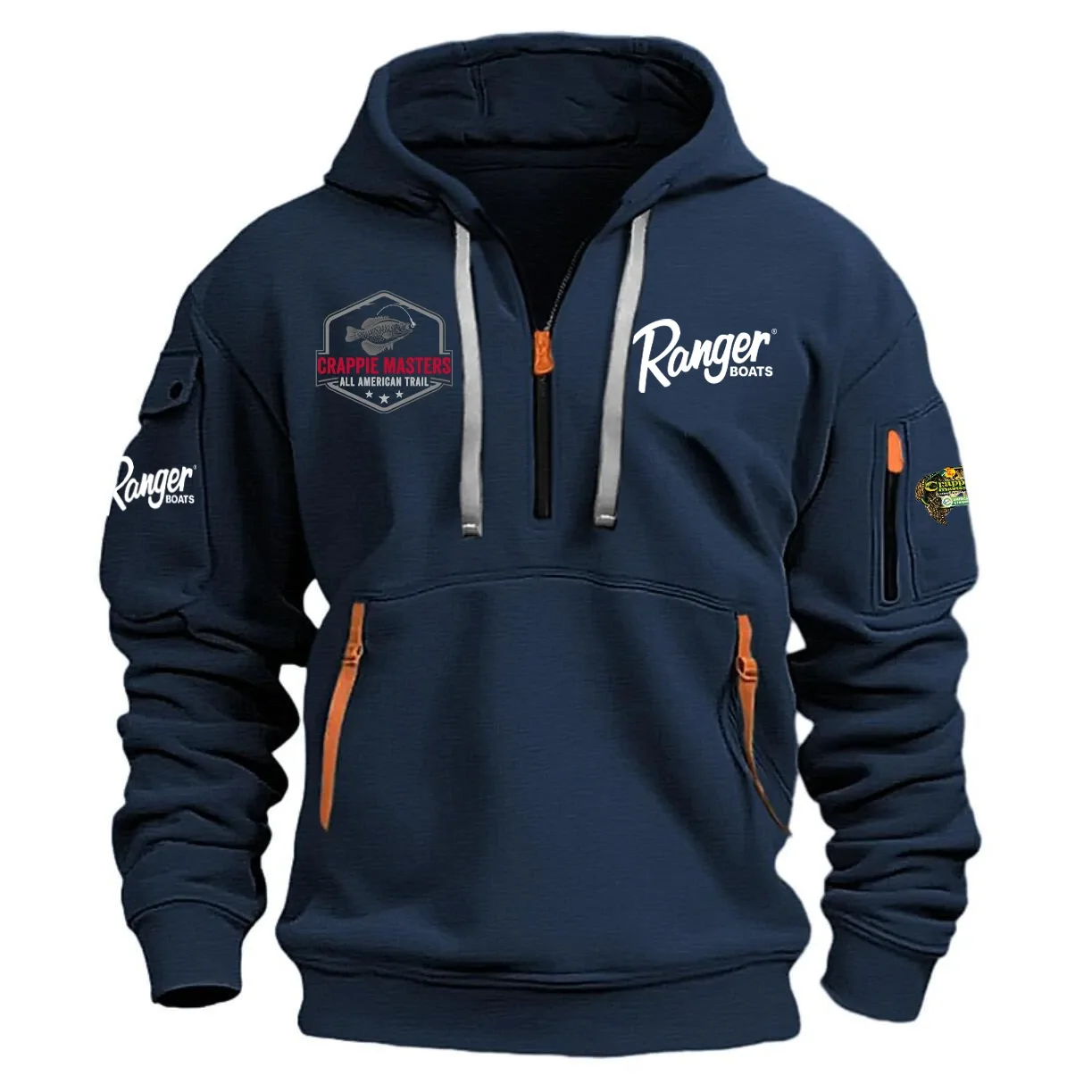 Crappie Master Tournament Half Zipper Hoodie HCAH11501CRRB – Crappie Master Tournament Hoodie