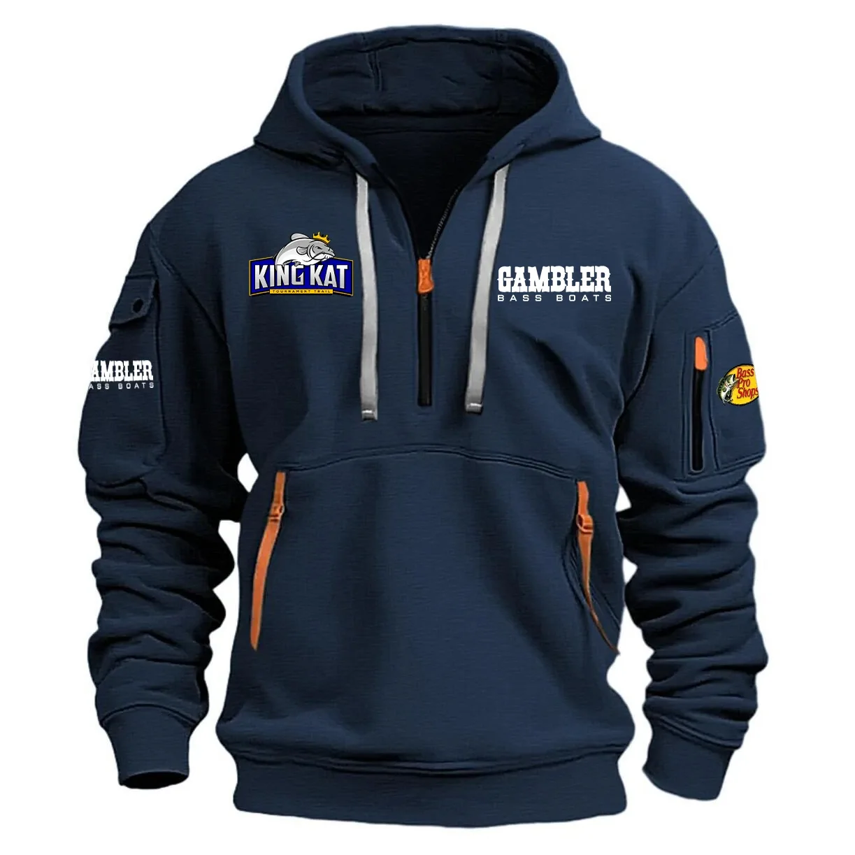 Gambler KingKat Tournament Half Zipper Hoodie HCAH11501GBKK – Gambler KingKat Tournament Hoodie
