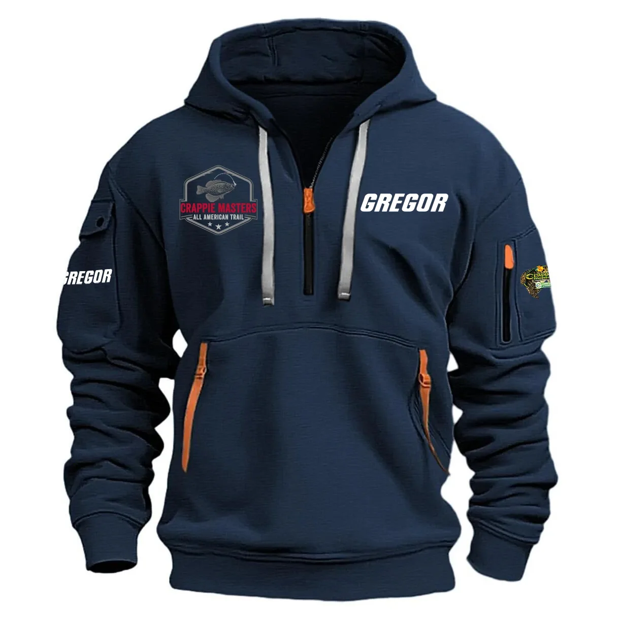 Gregor Crappie Master Tournament Half Zipper Hoodie HCAH11501GRCR – Gregor Crappie Master Tournament Hoodie