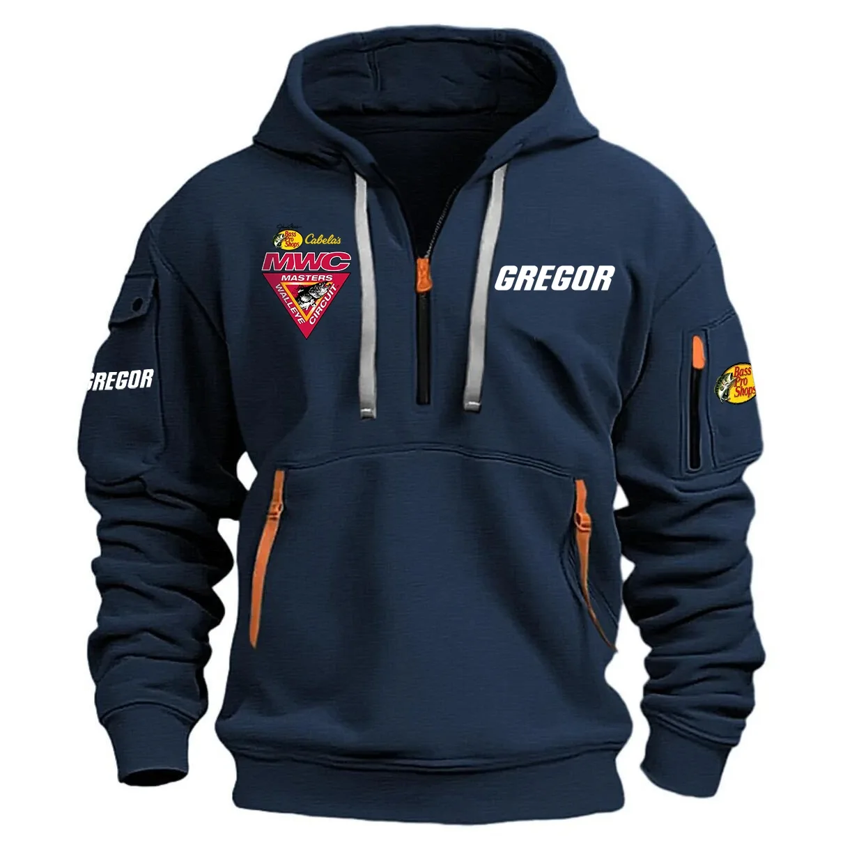 Gregor Masters Walleye Circuit Half Zipper Hoodie HCAH11501GRMW – Gregor Masters Walleye Circuit Hoodie