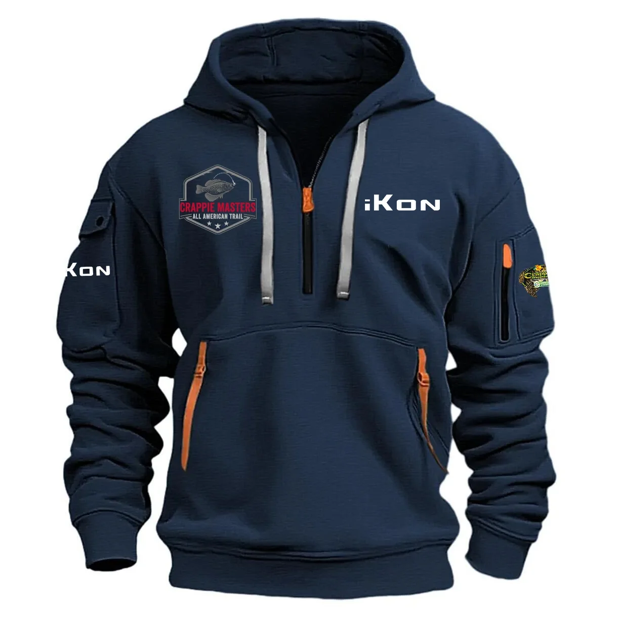 iKon Crappie Master Tournament Half Zipper Hoodie HCAH11501IBCR – iKon Crappie Master Tournament Hoodie
