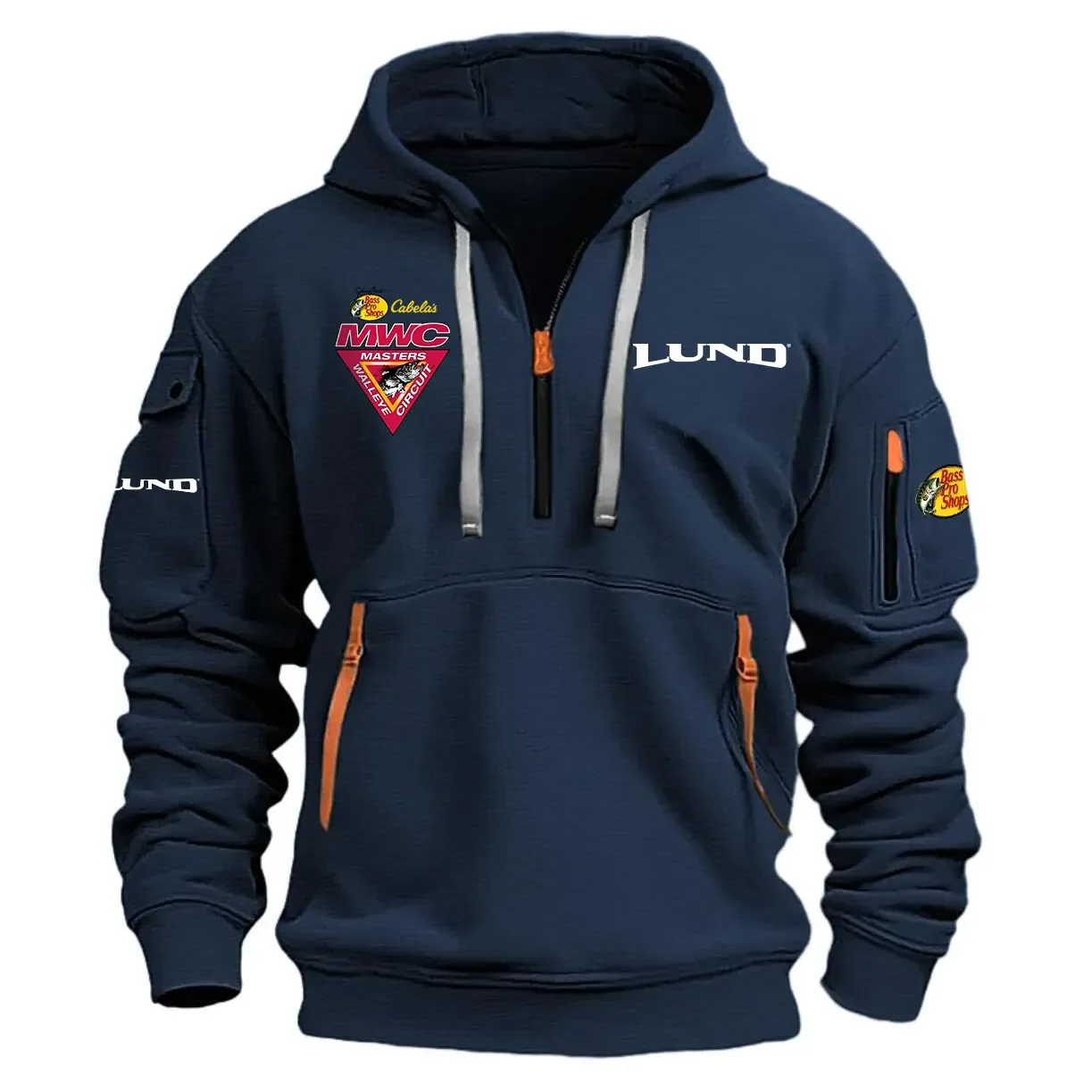 Lund Masters Walleye Circuit Half Zipper Hoodie HCAH11501LBMW – Lund Masters Walleye Circuit Hoodie