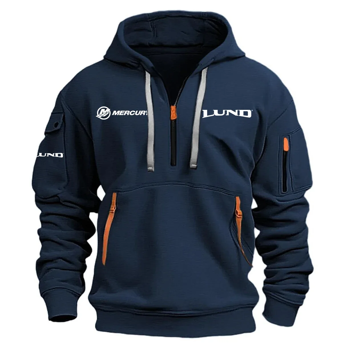 Lund Mercury Exclusive Logo Half Zipper Hoodie HCAH11501LBMZ – Lund Mercury Hoodie