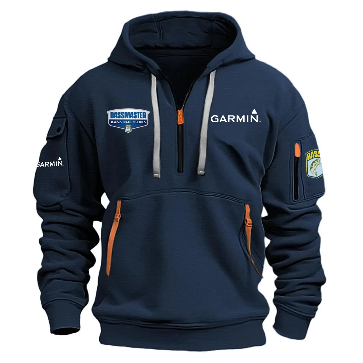 Garmin B.A.S.S. Nation Tournament Half Zipper Hoodie HCAH11501NG – Garmin B.A.S.S. Nation Tournament Hoodie