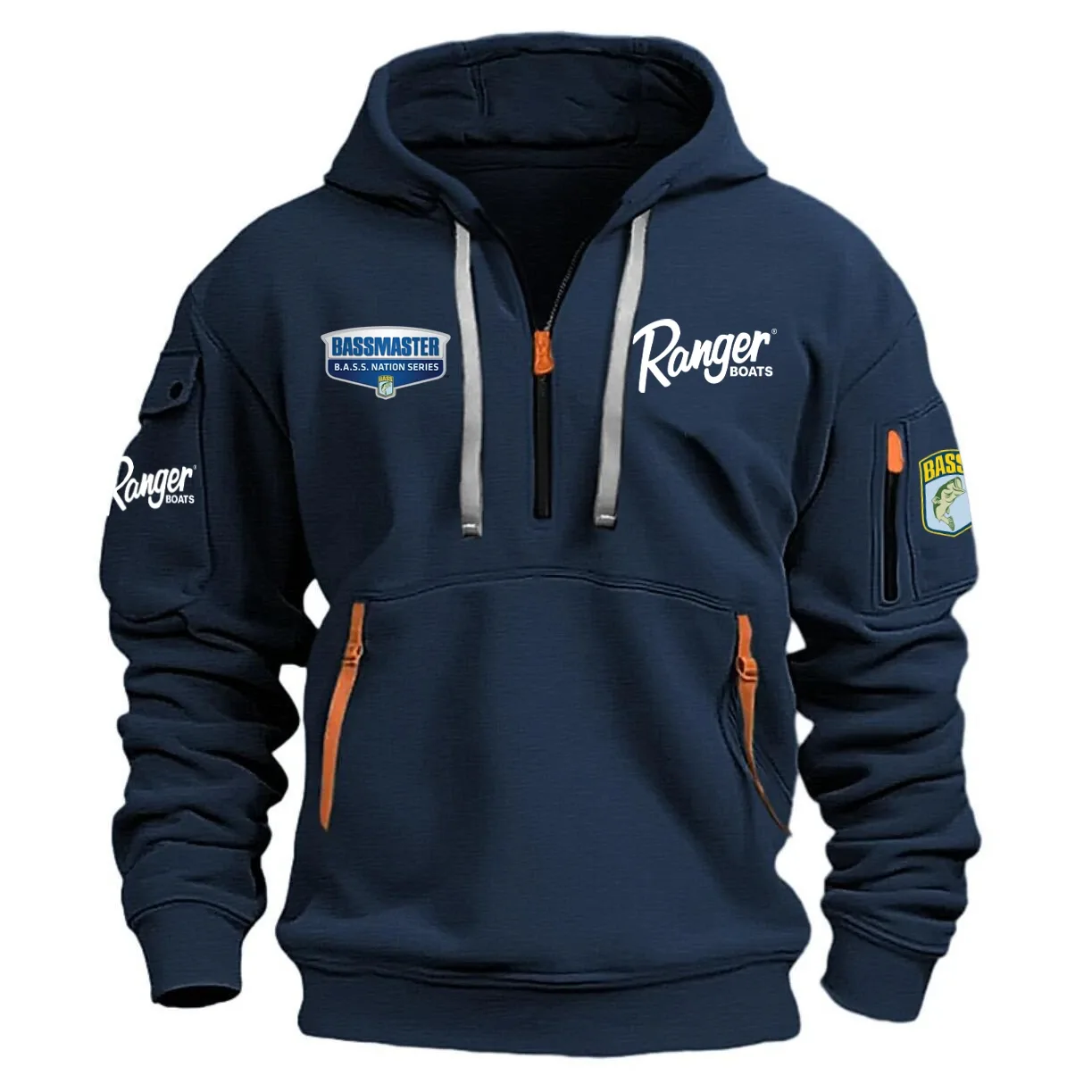 B.A.S.S. Nation Tournament Half Zipper Hoodie HCAH11501NRB – B.A.S.S. Nation Tournament Hoodie