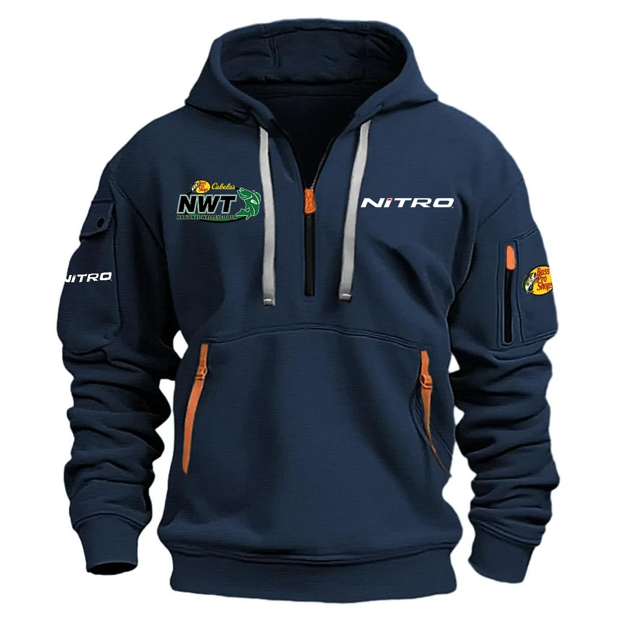National Walleye Tour Half Zipper Hoodie HCAH11501NWN – National Walleye Tour Hoodie