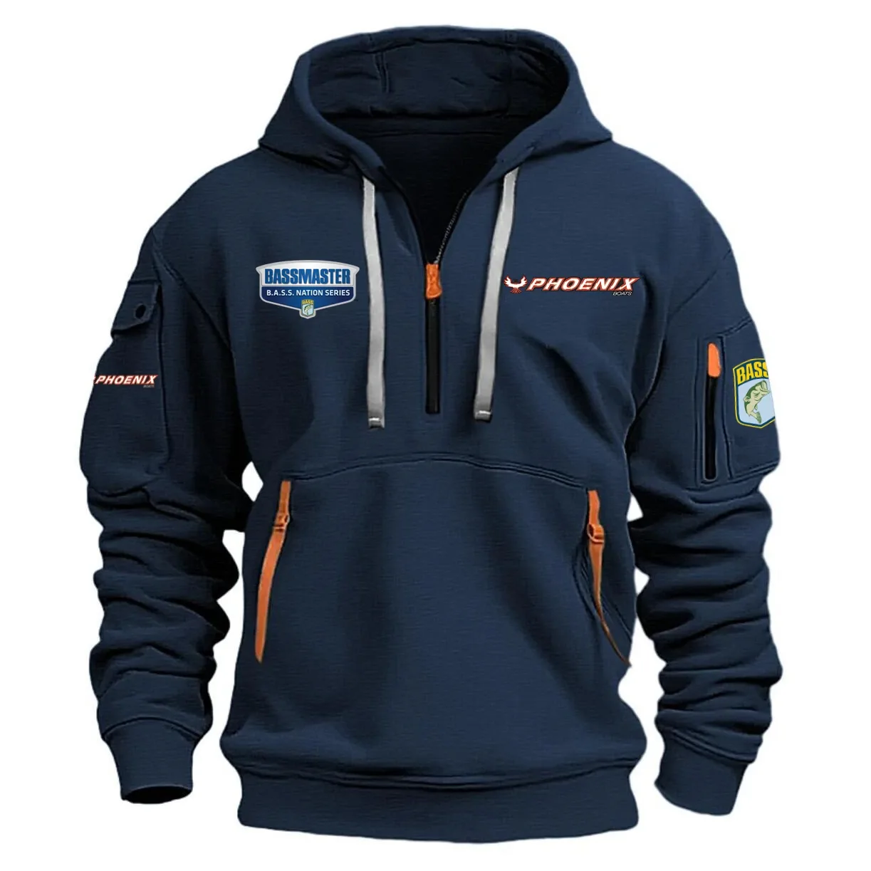 Phoenix B.A.S.S. Nation Tournament Half Zipper Hoodie HCAH11501PBN – Phoenix B.A.S.S. Nation Tournament Hoodie