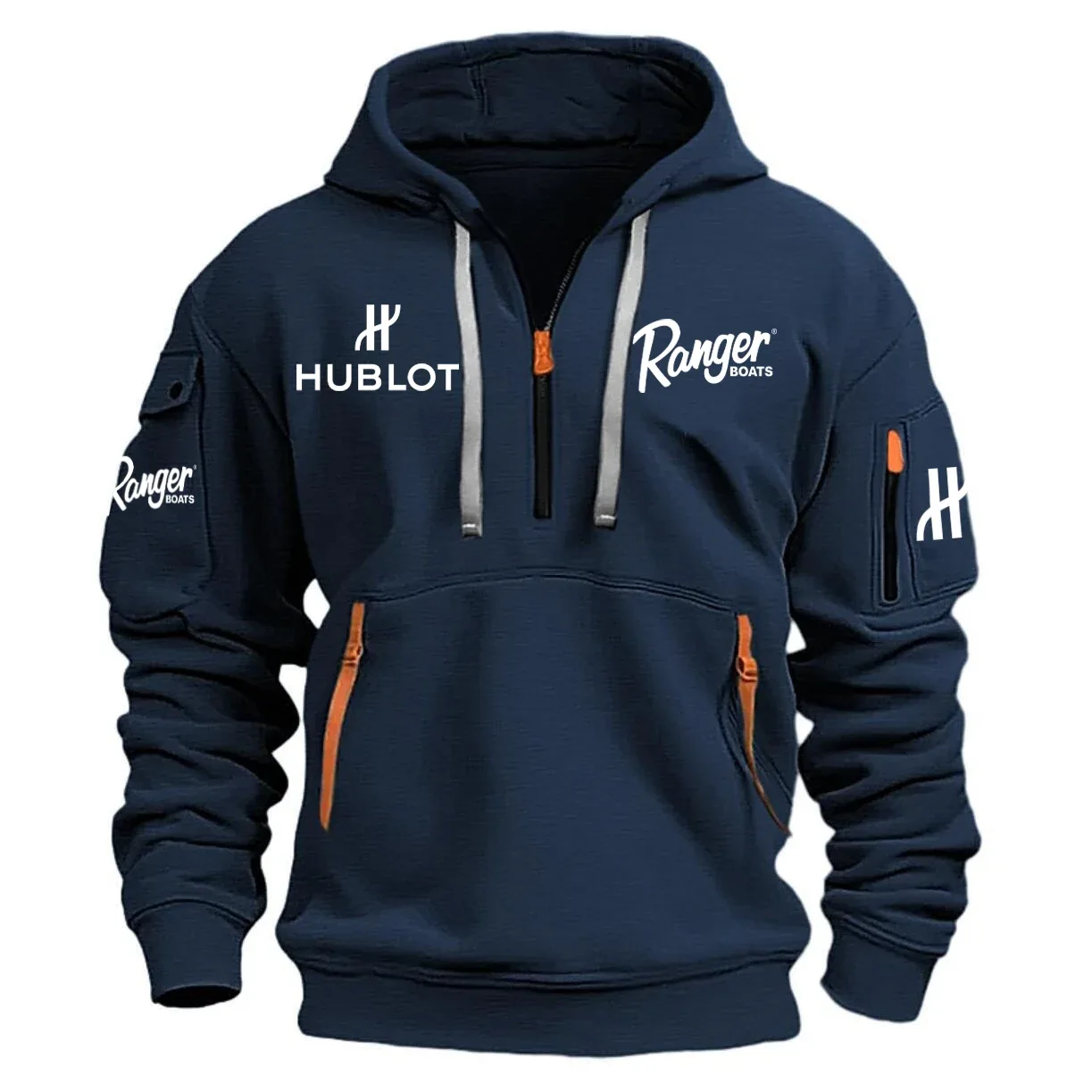 Ranger Hublot Exclusive Logo Half Zipper Hoodie HCAH11501RBHB – Ranger Hublot Hoodie