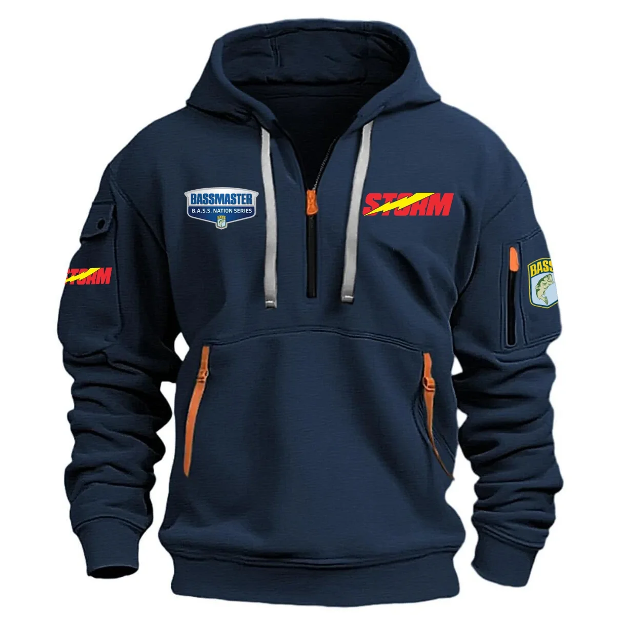 Storm B.A.S.S. Nation Tournament Half Zipper Hoodie HCAH11501SON – Storm B.A.S.S. Nation Tournament Hoodie