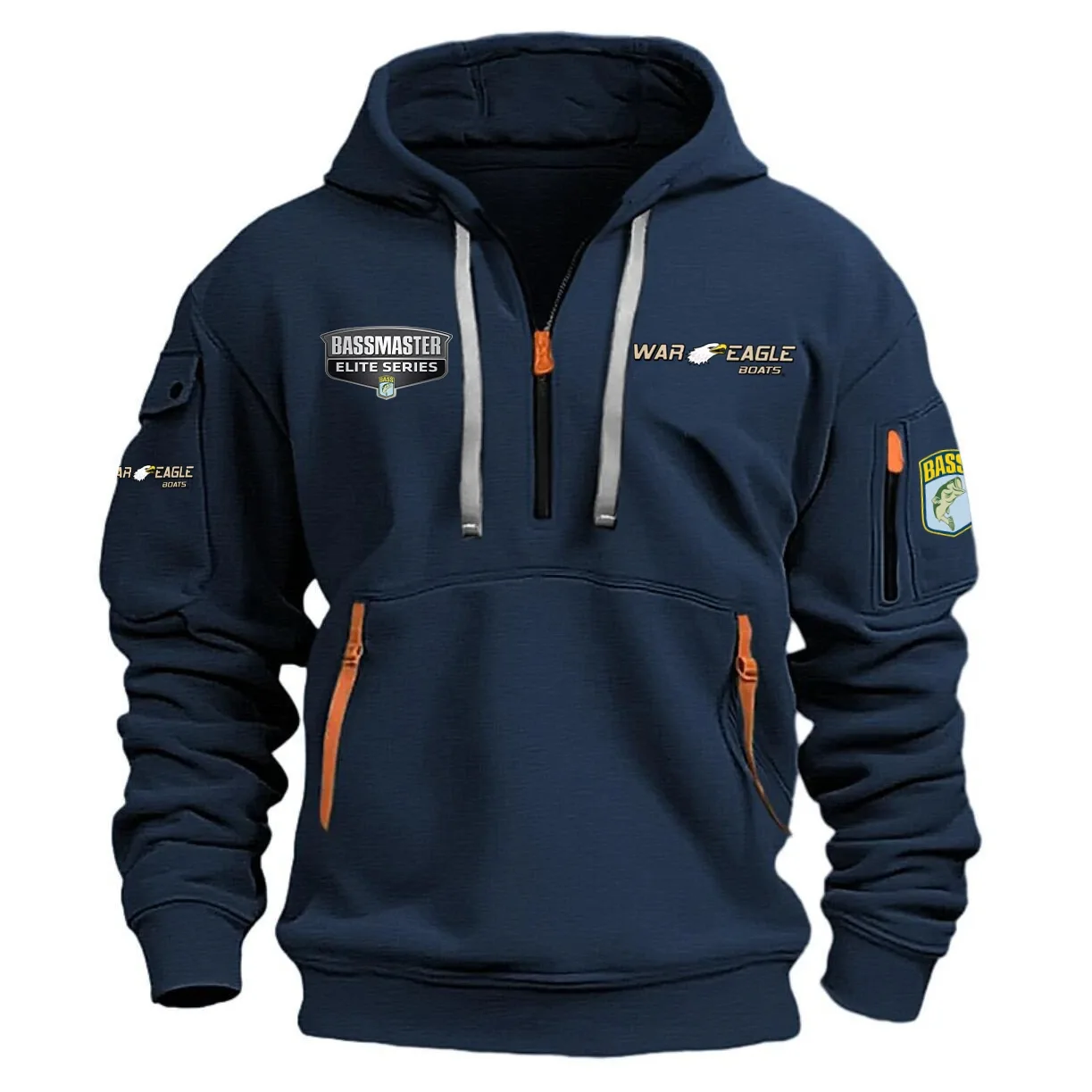 War Eagle Bassmaster Elite Tournament Half Zipper Hoodie HCAH11501WEE – War Eagle Bassmaster Elite Tournament Hoodie