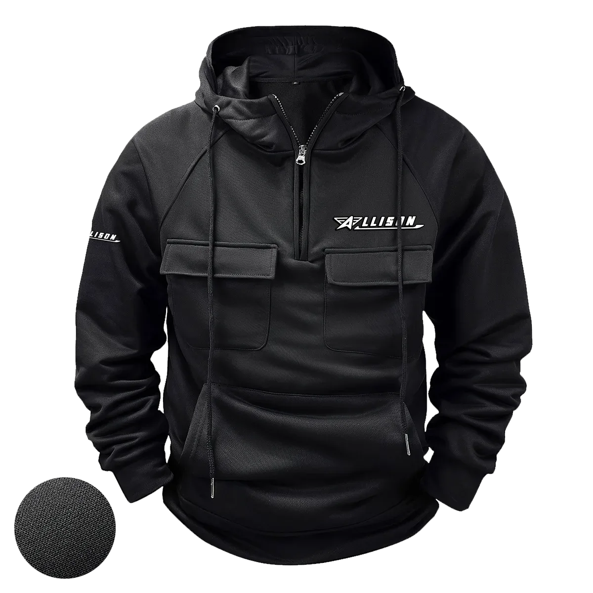 Allison Exclusive Logo Tactical Quarter Zip Hoodie HCPDTQH8ALZ – Allison Gift