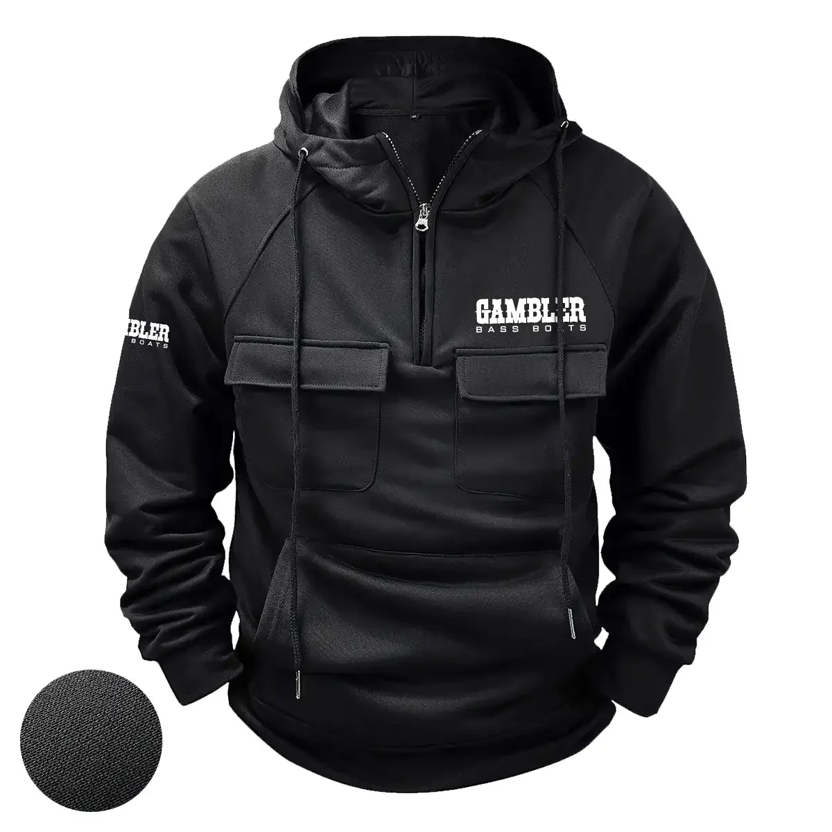 Gambler Exclusive Logo Tactical Quarter Zip Hoodie HCPDTQH8GBZ – Gambler Gift