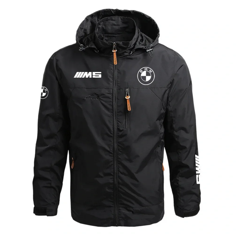 BMW 5 Series Waterproof Outdoor Jacket Detachable Hood Windbreaker HTWOJBMW5SE – BMW Jacket