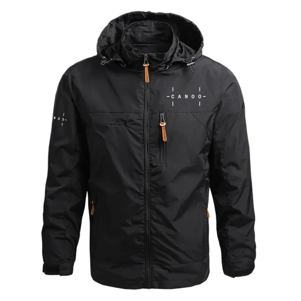Canoo Exclusive Logo Waterproof Outdoor Jacket Detachable Hood Windbreaker HTWOJCNZZ – Canoo Jacket