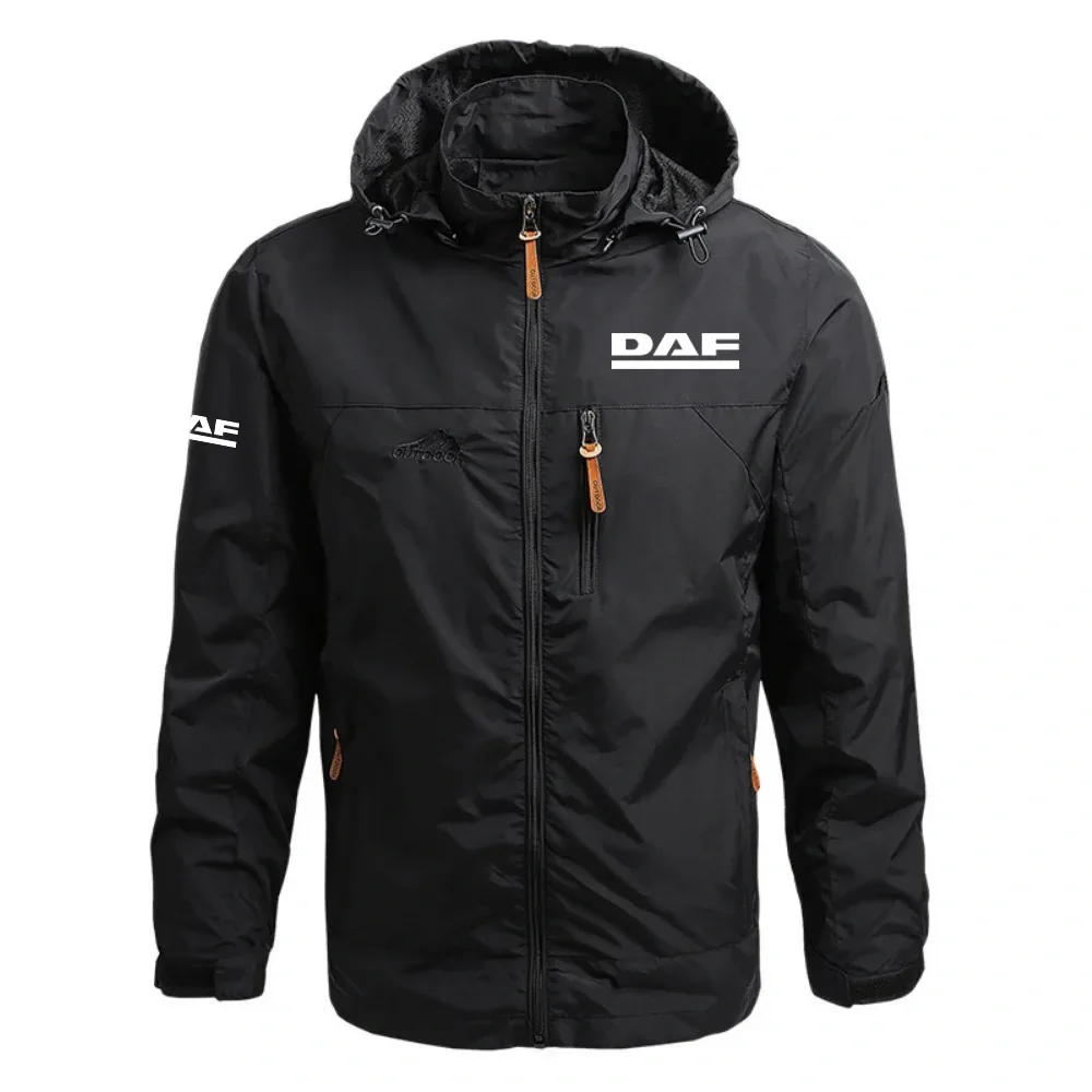 DAF Exclusive Logo Waterproof Outdoor Jacket Detachable Hood Windbreaker HTWOJDAZZ – DAF Jacket