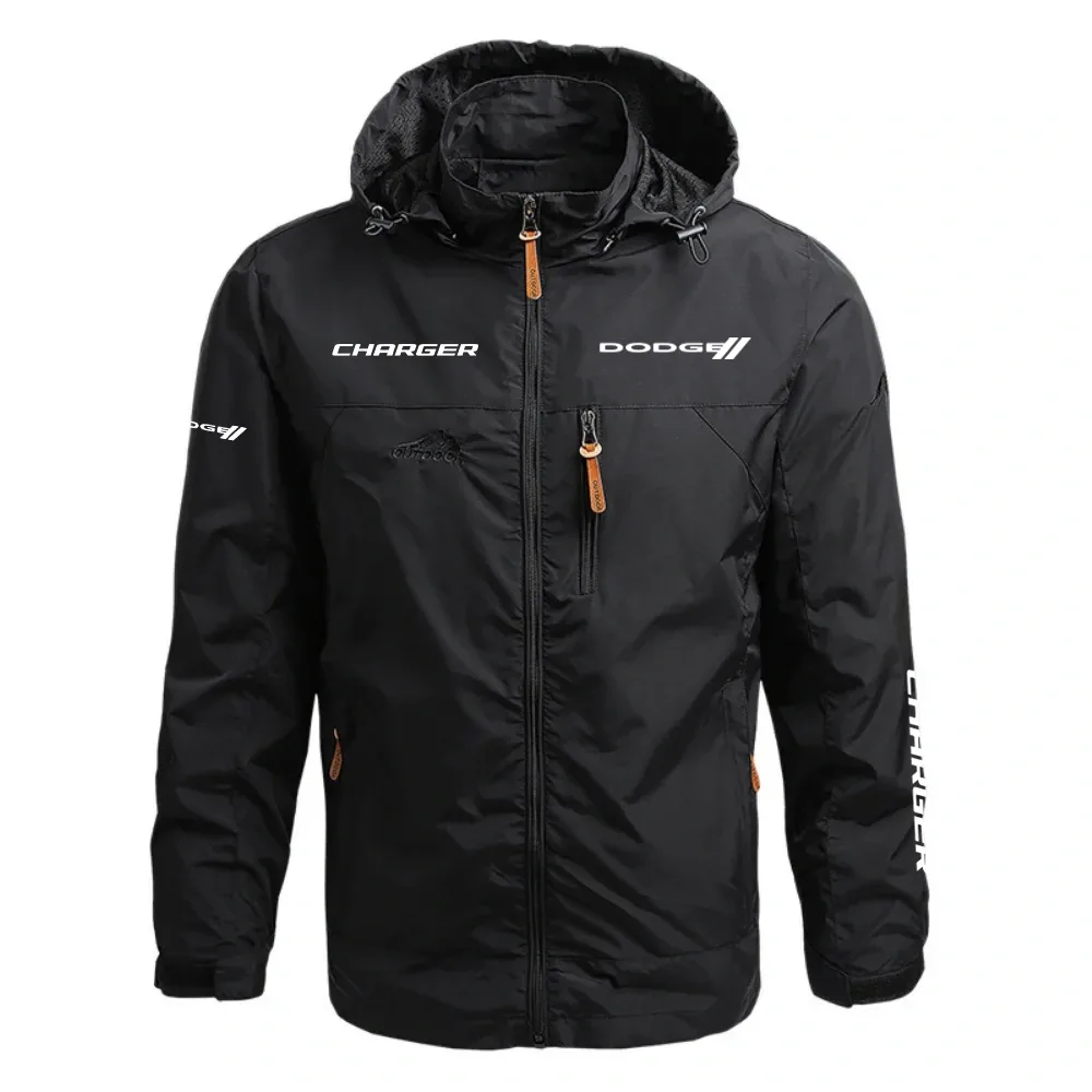 Dodge Charger Waterproof Outdoor Jacket Detachable Hood Windbreaker HTWOJDDCHA – Dodge Jacket