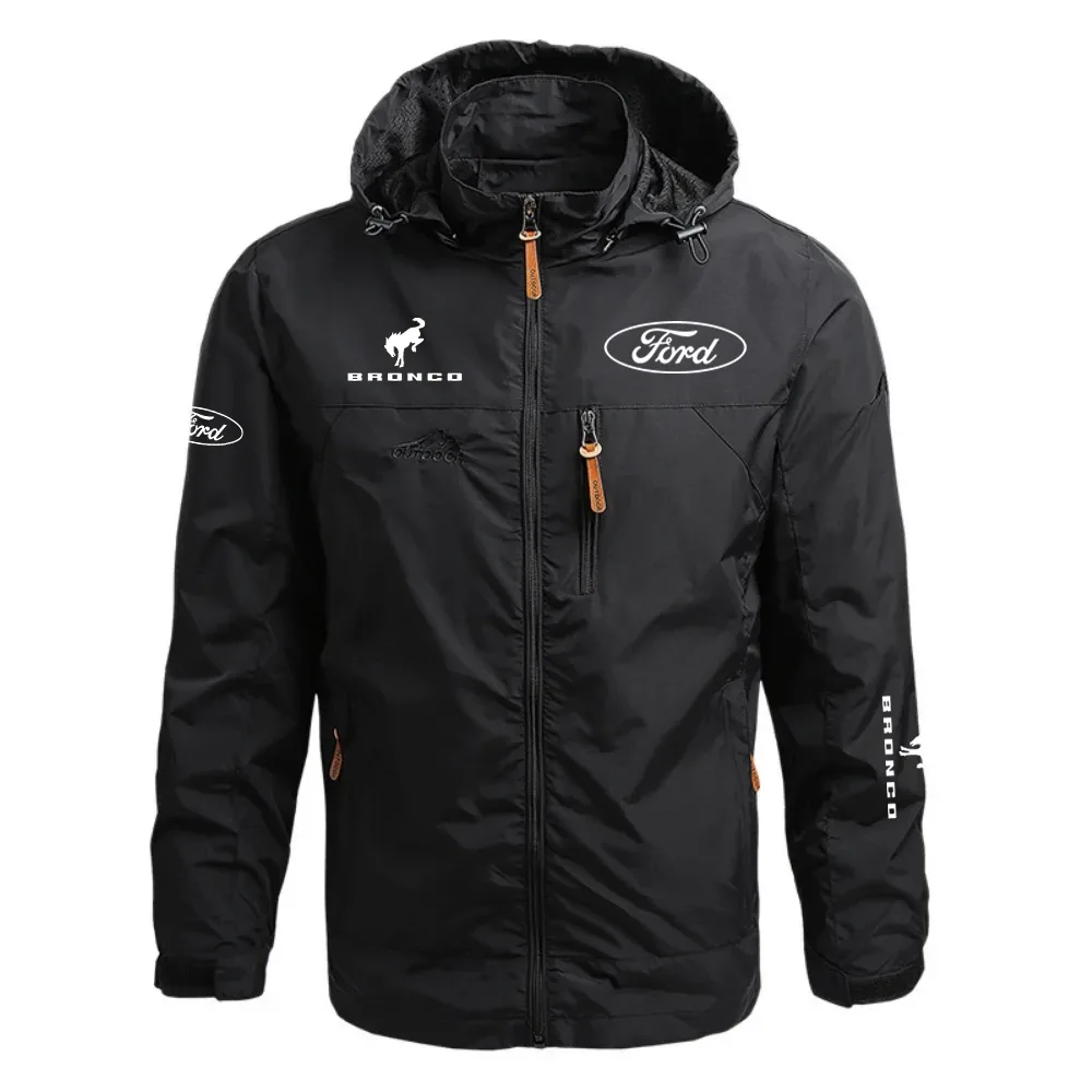 Ford Bronco Waterproof Outdoor Jacket Detachable Hood Windbreaker HTWOJF1BRO – Ford Jacket