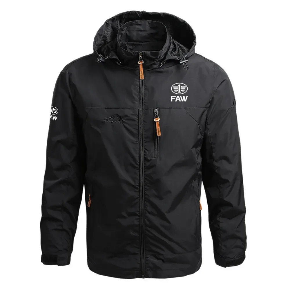 FAW Exclusive Logo Waterproof Outdoor Jacket Detachable Hood Windbreaker HTWOJFAZZ – FAW Jacket