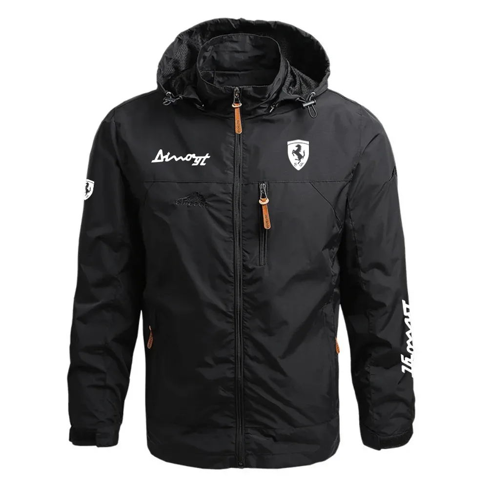 Dino 246 GT Waterproof Outdoor Jacket Detachable Hood Windbreaker HTWOJFID2G – Ferrari Jacket