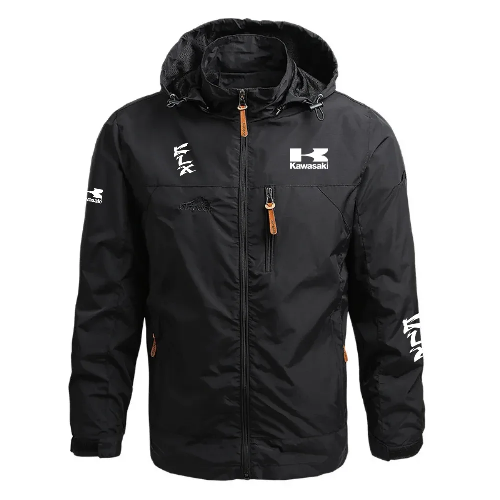 Kawasaki KLX Waterproof Outdoor Jacket Detachable Hood Windbreaker HTWOJKAKLX – Kawasaki Jacket