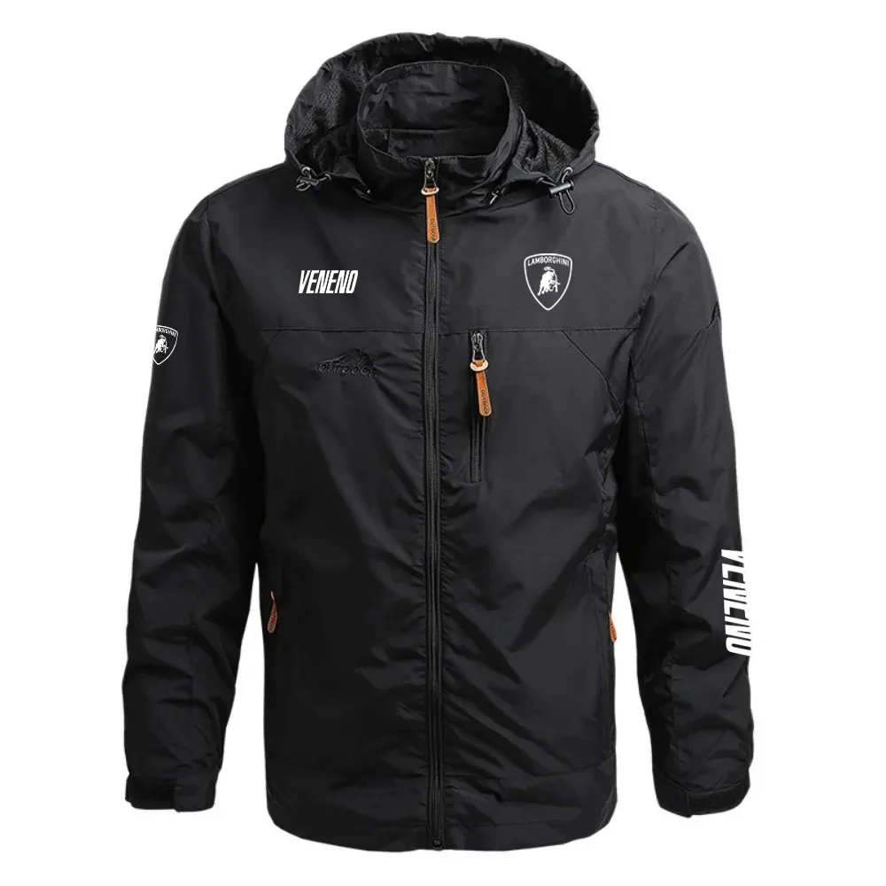 Lamborghini Veneno Waterproof Outdoor Jacket Detachable Hood Windbreaker HTWOJLBGVEN – Lamborghini Jacket