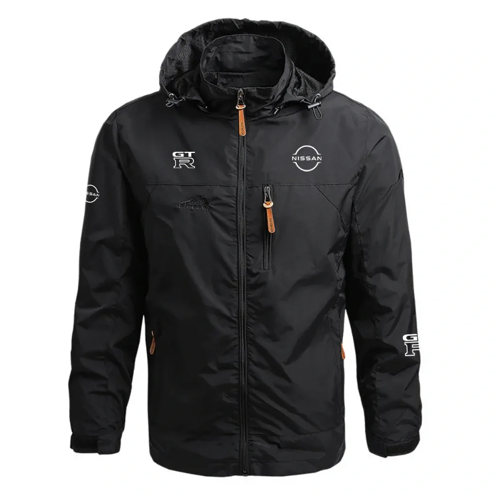 Nissan GT-R Waterproof Outdoor Jacket Detachable Hood Windbreaker HTWOJNIGTR – Nissan Jacket