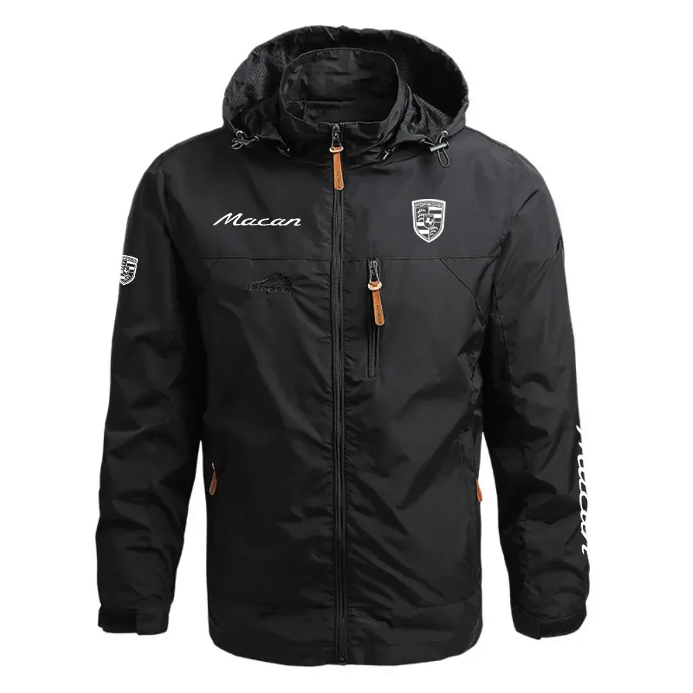Porsche Macan Waterproof Outdoor Jacket Detachable Hood Windbreaker HTWOJPOSMAC – Porsche Jacket