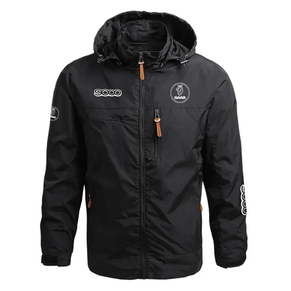 Saab 9000 Waterproof Outdoor Jacket Detachable Hood Windbreaker HTWOJSB09K – Saab Jacket