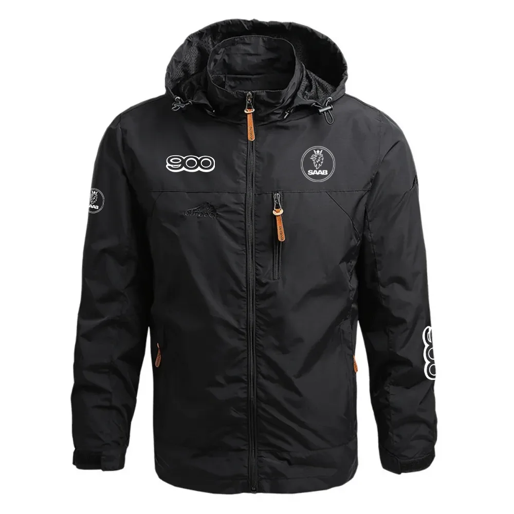 Saab 900 Waterproof Outdoor Jacket Detachable Hood Windbreaker HTWOJSB900 – Saab Jacket