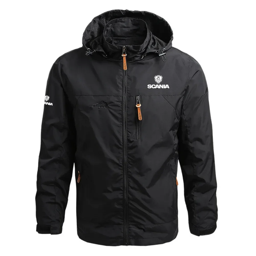 Scania Exclusive Logo Waterproof Outdoor Jacket Detachable Hood Windbreaker HTWOJSCZZ – Scania Jacket